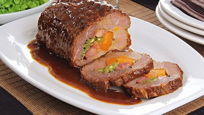 Carne de panela recheada, fácil e saborosa