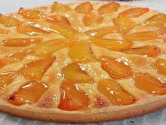 Tarte de damasco com creme pasteleiro