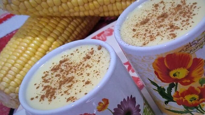 Bebida quente Deliciosa bebida quente de milho verde