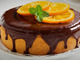 Bolo de Laranja com Cobertura de Chocolate
