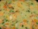 Sopa de camarão com mandioquinha