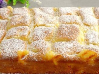 Tarte de maçã com pudim de baunilha