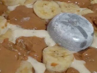 bolo de banana com doce de leite