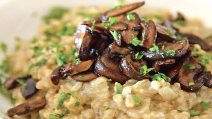 Risoto de cogumelos