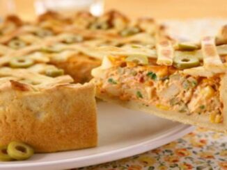 Torta de frango de liquidificador