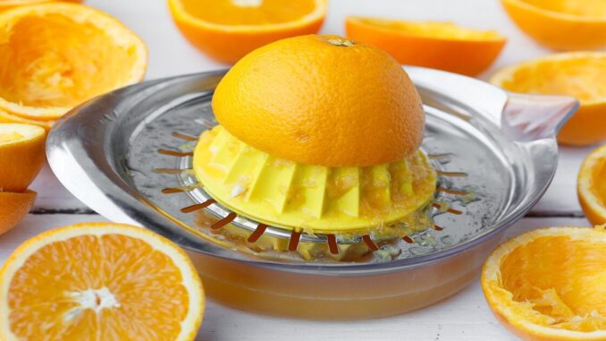 Sumo de laranja e cenoura