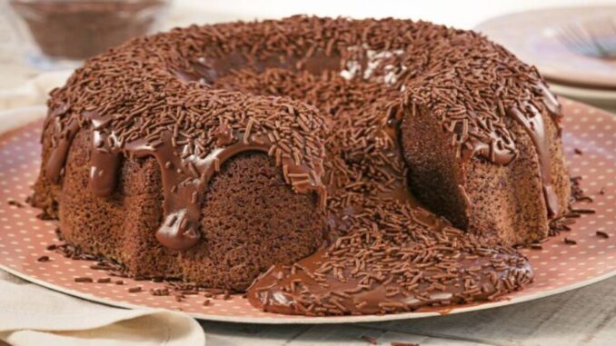 bolo1 Bolo de chocolate com calda