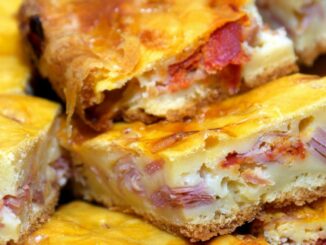 Torta de queijo e presunto de liquidificador