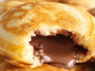 Mini panquecas com nutella