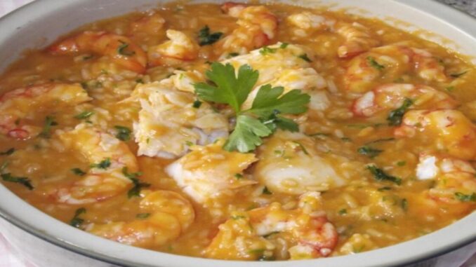 arroz Arroz de peixe com camarão