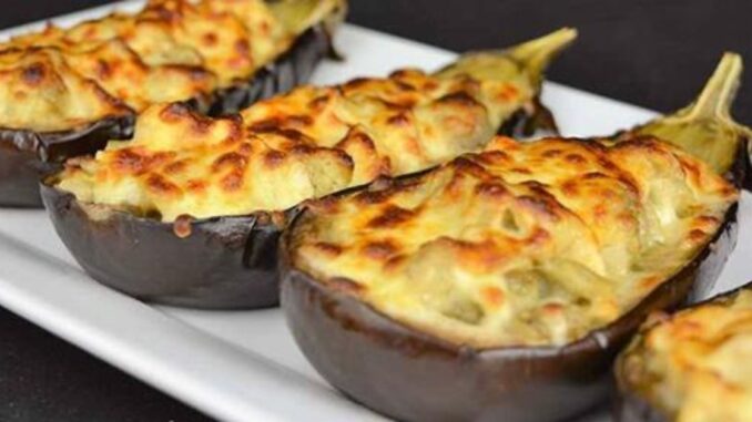 beringelas Beringela recheada no forno