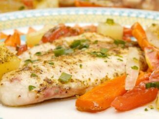Filé de peixe assado