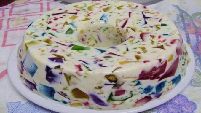 pudim Mosaico de gelatina