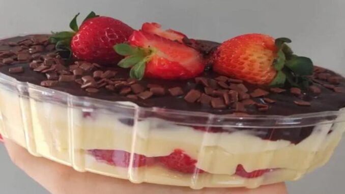 sobremesa Bombom com morango