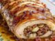 Suculento, aromático e repleto de sabor, este rolo de lombo de porco recheado com maçã e bacon é uma verdadeira delícia