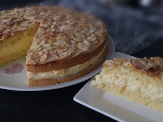 Tarte de Amêndoa com Creme de Baunilha