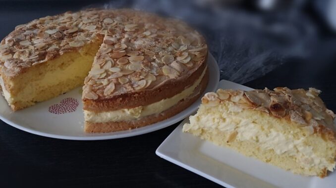 Tartede Amêndoa Tarte de Amêndoa com Creme de Baunilha