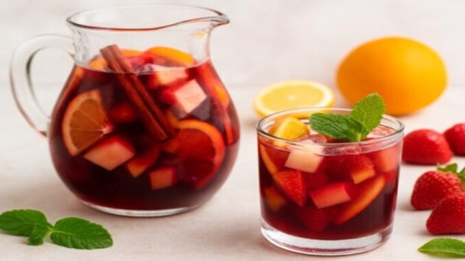 sangria natalina frutada